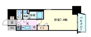 肥後橋駅 徒歩7分 7階の物件間取画像